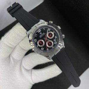 Men's Functional Chronograph Sport 30M Waterproof Daytona Design Watch Black